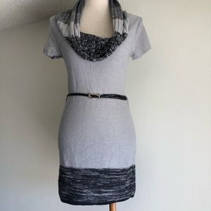 🟡3/$25 Jump Girl Brand, Gray cowlneck knit dress